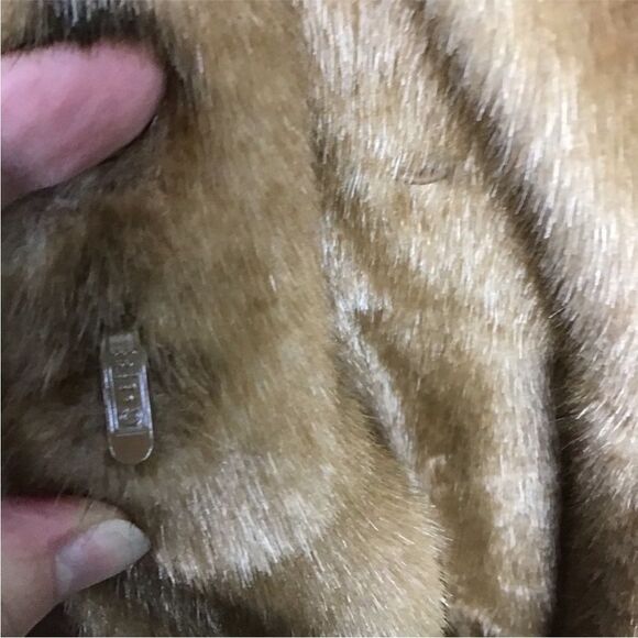 Jones New York Tiered Faux Fur Swing Coat z - Picture 5 of 12